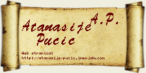Atanasije Pučić vizit kartica